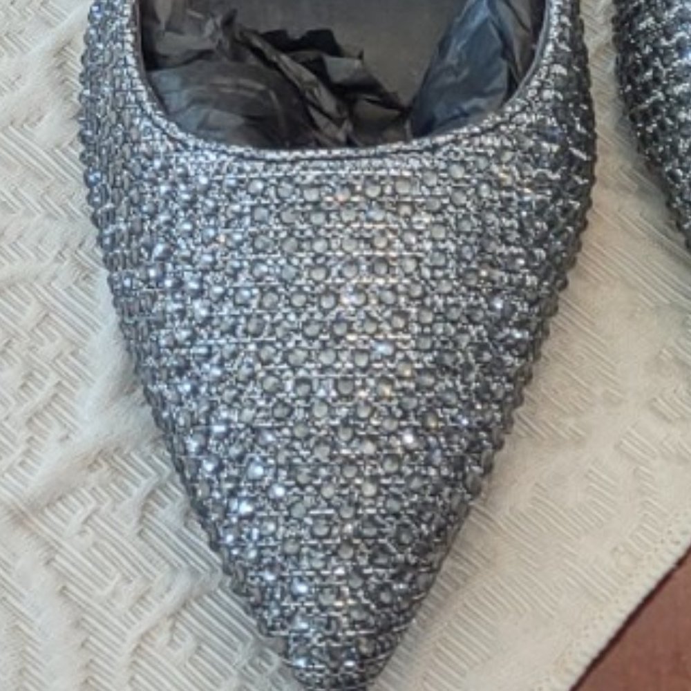 Michael Kors Abbi Flex Pump Glitter Chain Size 8.5M - Picture 8 of 9